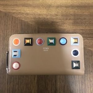 Fendi zip long wallet